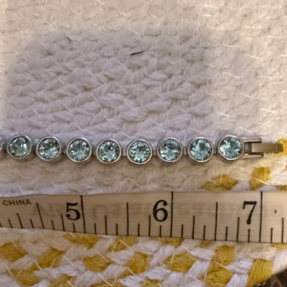 Touchstone Crystal Silver Ice Bracelet Aquamarine 3076BF - Picture 8 of 10